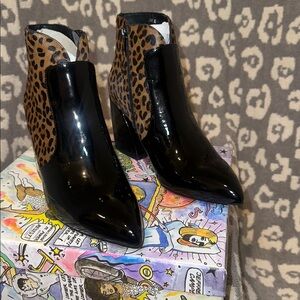 Jeffrey Campbell Bentley-FL Cheetah 🐆 Print 😍 Heeled Boots New & Never Worn 😍